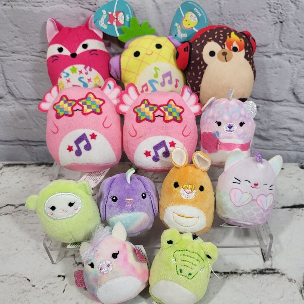 Squishville Squishmallow Mini Plush Toys Lot of 12 Assorted Colors and Styles‎